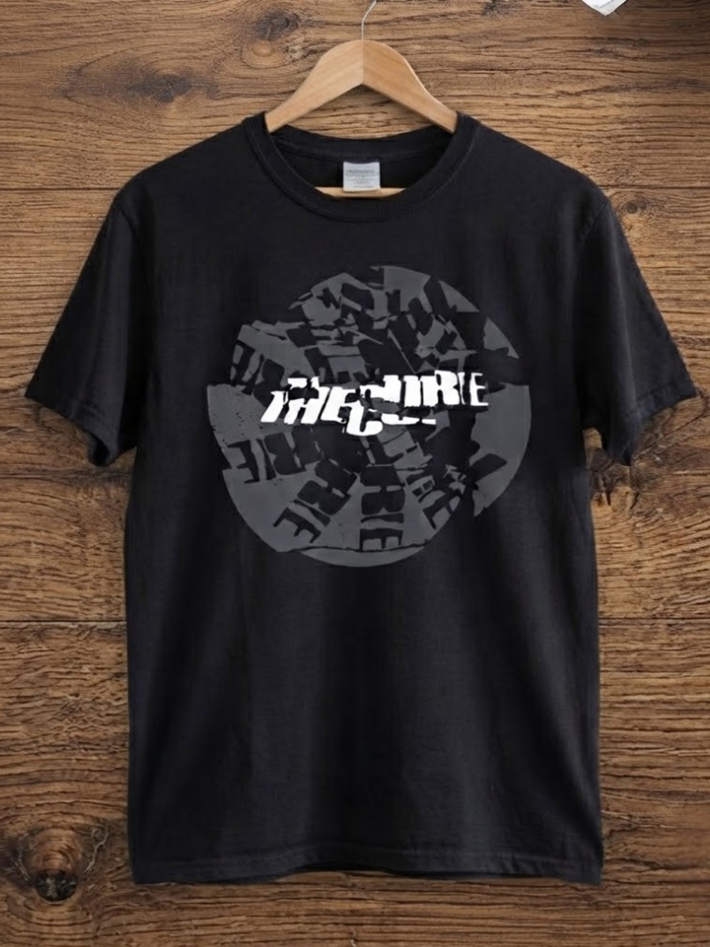 The Cure Logo Circle Graphic Alternative Rock Band Vintage T-Shirt